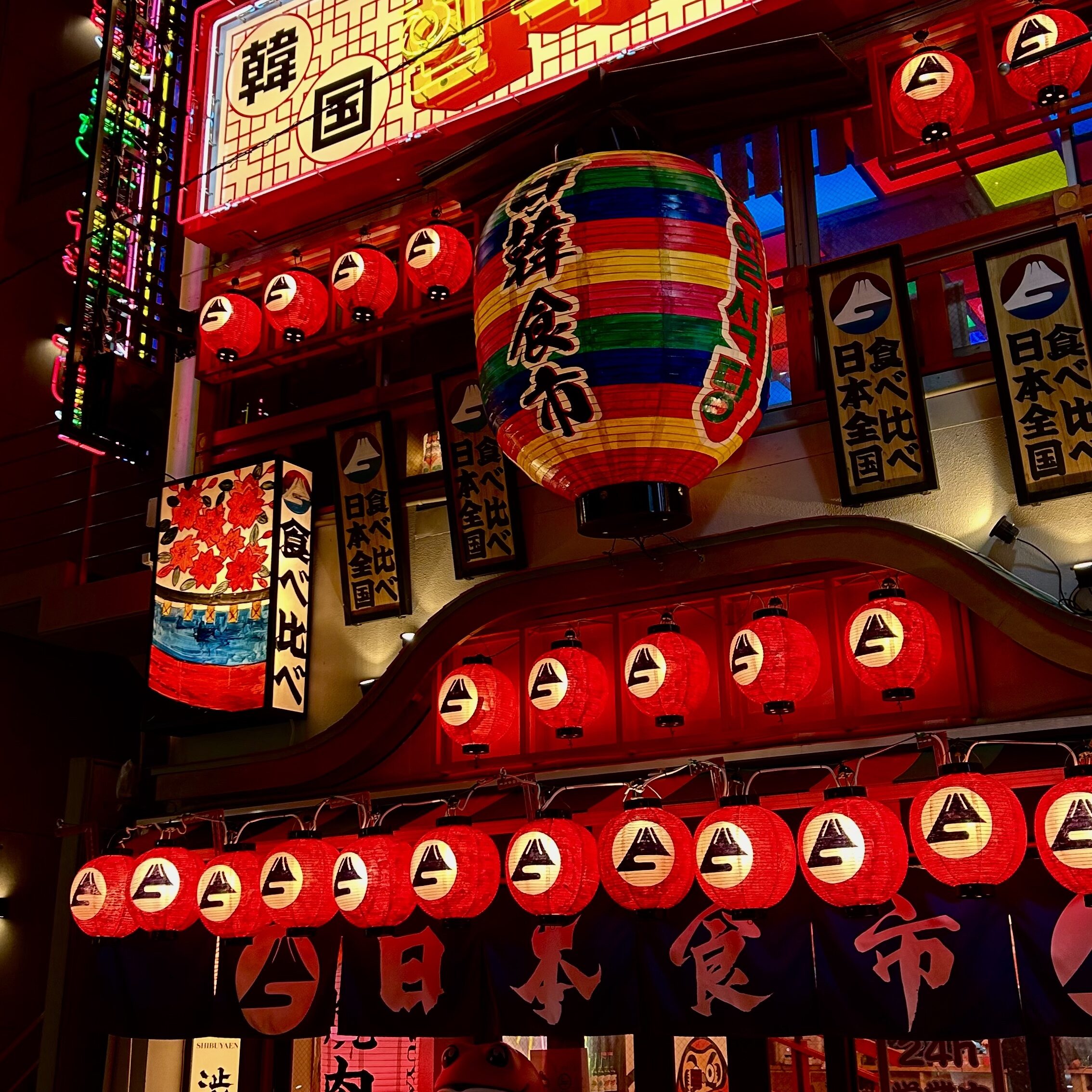 Building in Tokyo with red lanterns